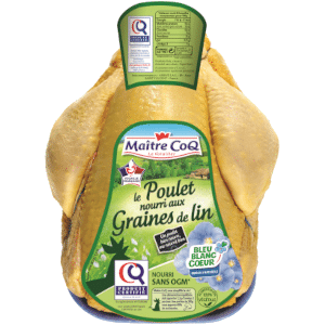 Poulet nourri aux graines de lin