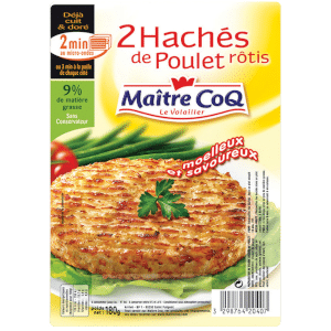 Hachés de poulet rôtis