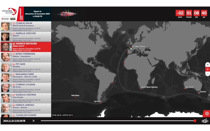 cartographie vendée globe